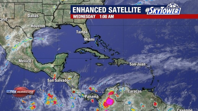 Enhanced Caribbean Satellite View Hurricane And Tropical Storm