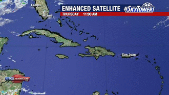Tropical Storm Bonnie Enhanced IR Satellite View