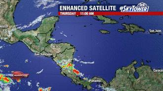 Tropical Storm Philippe Enhanced IR Satellite View
