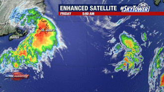 Tropical Storm Philippe Enhanced IR Satellite View