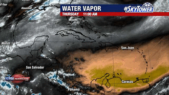 Tropical Storm Philippe Water Vapor Satellite